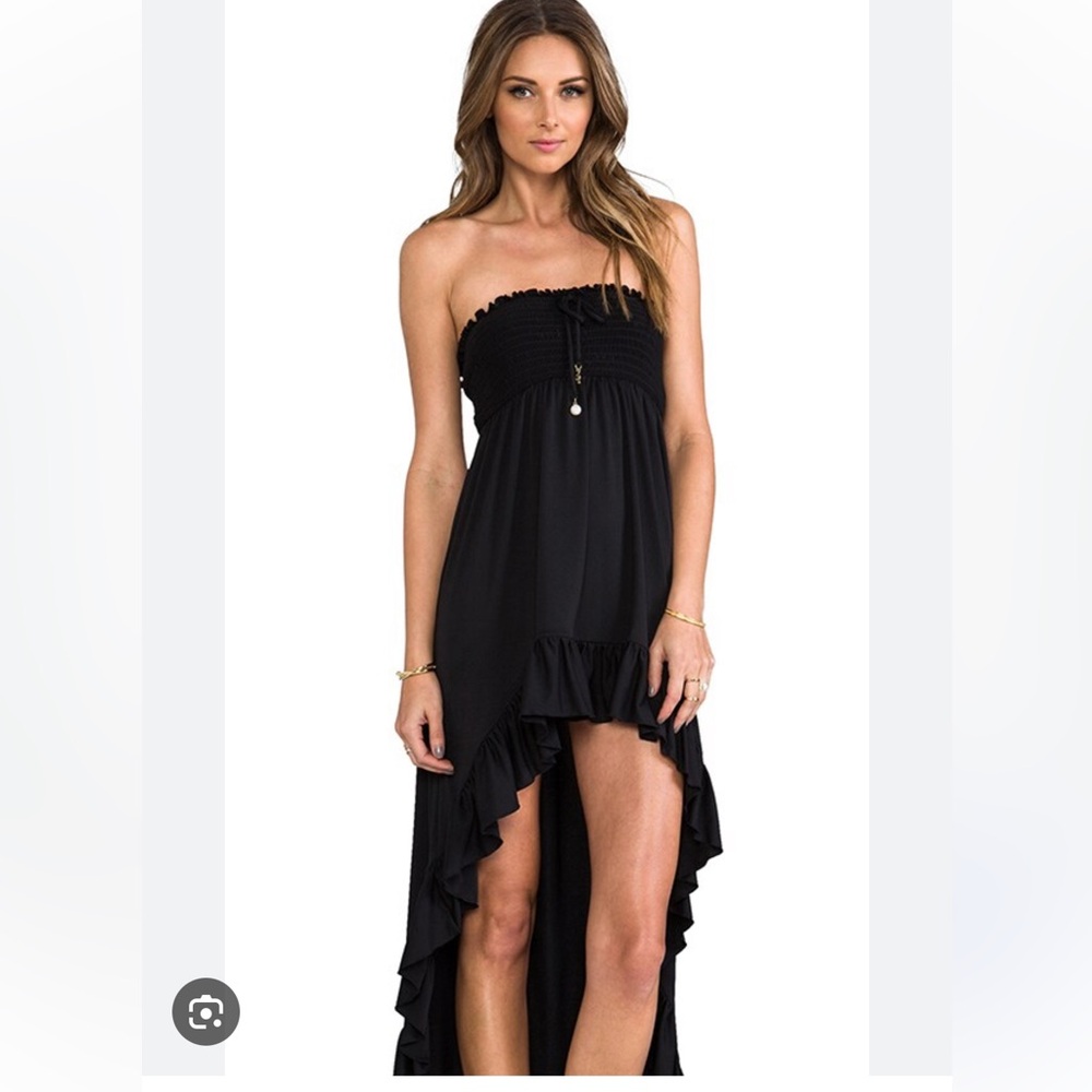 Juicy Couture Y2K Hi Low coverup black dress